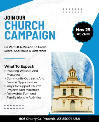 Church Community Campaign Event Flyer Template