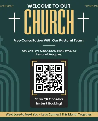 Church Community Consultation QR Code Flyer Template