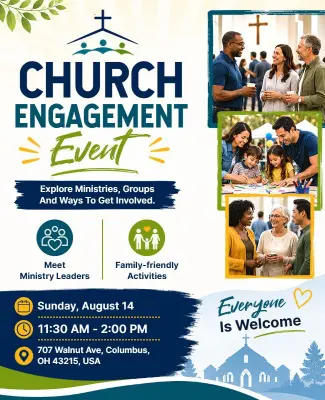 Church Community Engagement Event Flyer Template