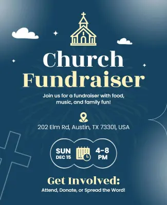Church Community Fundraiser Event Flyer Template