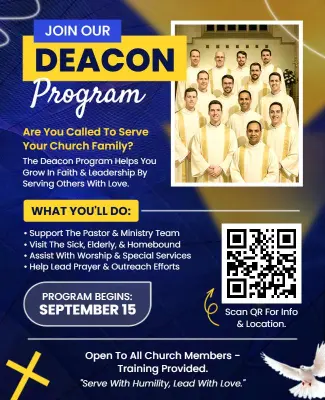 Church Deacon Program Service Flyer Template