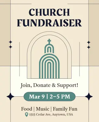 Church Fundraiser Event Flyer Template