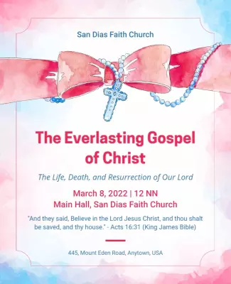 Church Gospel Event Invitation Flyer Template