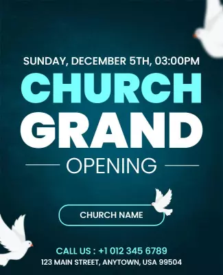 Church Grand Opening Event Flyer Template