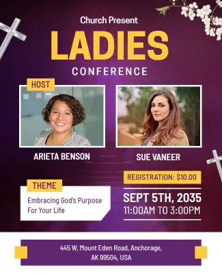 Church Ladies Conference Event Flyer Template