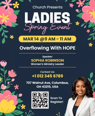 Church Ladies Spring Event Flyer Template