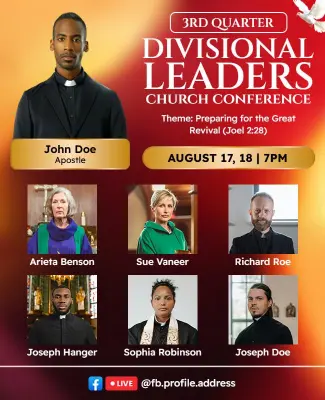 Church Leadership Conference Event Flyer Template