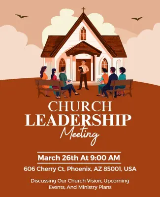 Church Leadership Meeting Discussion Flyer Template