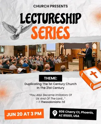 Church Lectureship Series Event Flyer Template