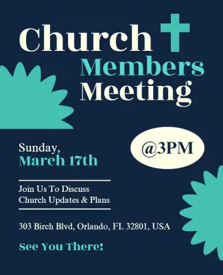 Church Members Discussion Meeting Flyer Template