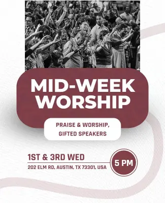 Church Mid-Week Worship Event Flyer Template