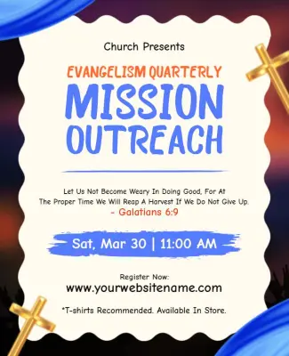 Church Mission Outreach Event Flyer Template