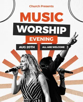 Church Music Worship Event Poster Template