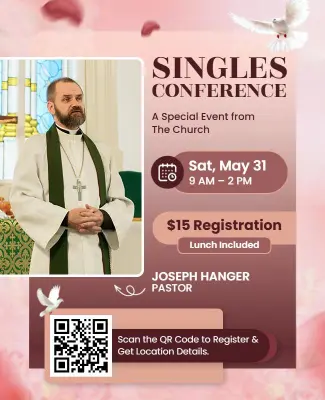 Church Singles Conference Event Flyer Template