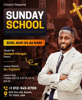 Church Sunday School Event Flyer Template