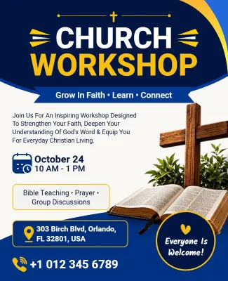 Church Workshop Event Flyer Template