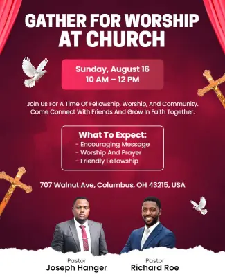 Church Worship Gathering Flyer Template