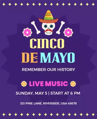 Cinco De Mayo Celebration Flyer Template
