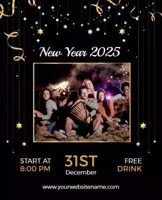 Cinder New Year Flyer Template