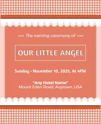 Cinderella and Romantic Cradle Ceremony Invitation Template
