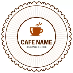Circular Design Featuring Cozy Cafe Atmosphere Logo Template