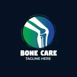 Circular Gradient Design Emphasizing Bone Care Health Logo Template