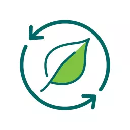 Circular Green Leaf Symbol Promoting Eco Friendly Practices Logo Template