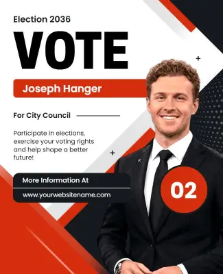 City Council Election Campaign Poster Template