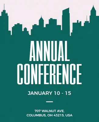 City Skyline Annual Conference Poster Template
