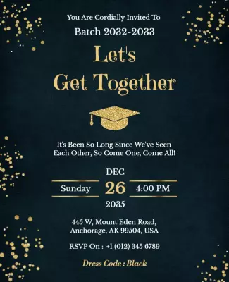 Class Reunion Invitation Flyer Template