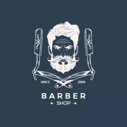 Classic Barber Logo Featuring Stylish Mustached Gentleman Logo Template