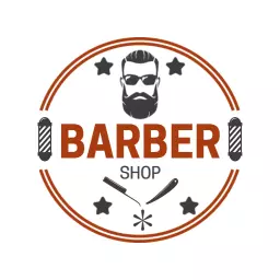 Classic Barber Shop Logo with Stylish Beard and Tools Design Logo Template
