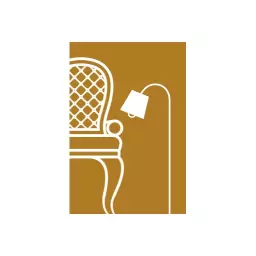 Classic Beige Chair and Lamp Infusing Vintage Elegance Logo Template