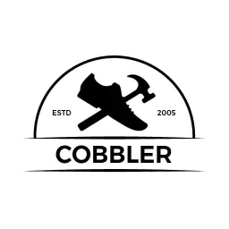 Classic Black and White Artisan Cobbling Services Logo Template