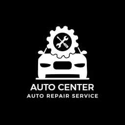 Classic Black and White Auto Repair Service Mechanic Logo Template