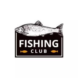 Classic Black and White Design for a Fishing Club Logo Template