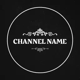 Classic Black and White Elegant YouTube Channel Logo Template