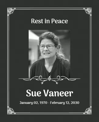 Classic Black and White Memorial Tribute Poster Template