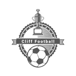 Classic Black and White Soccer Championship Emblem Logo Template