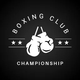 Classic Black Boxing Club Championship Featuring Boxing Gloves Logo Template