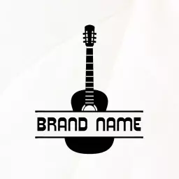 Classic Black Guitar Design Celebrating Jazz Music Logo Template