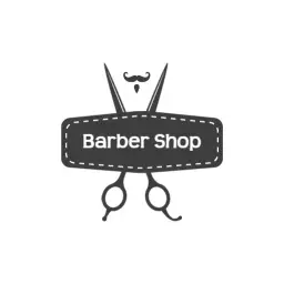 Classic Black Scissors Design for Modern Barber Shop Logo Template