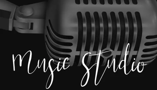 Classic Black Vintage Music Studio Business Card Template