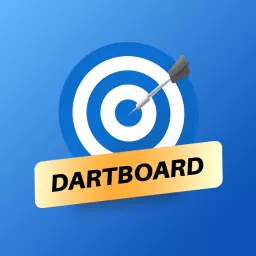Classic Blue and White Dartboard Design for Darts Logo Template