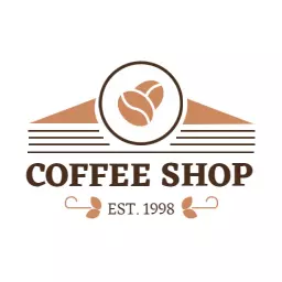 Classic Brown and Beige Vintage Coffee Shop Logo Template