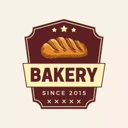 Classic Brown Bakery Badge Featuring Fresh Bread Logo Template