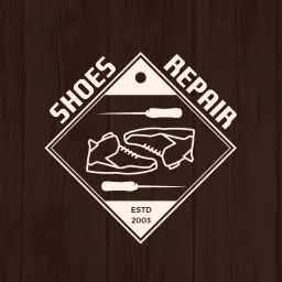 Classic Brown Shoes Repair Logo Featuring Vintage Design Elements Logo Template