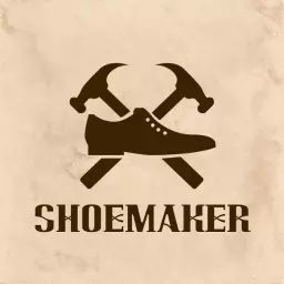 Classic Brown Tools and Shoe Design for Shoemaker Logo Template