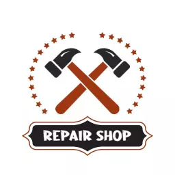 Classic Brown Tools and Stars Vintage Repair Shop Logo Template