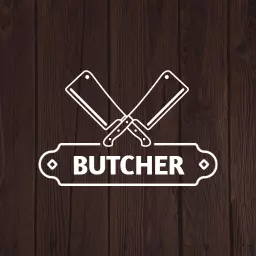 Classic Butcher Design Featuring Crossed Cleavers Logo Template